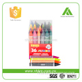 36 color wax crayon school stationery color crayon for children